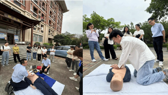 两校区重点岗位人员接受急救技能培训并通过考核